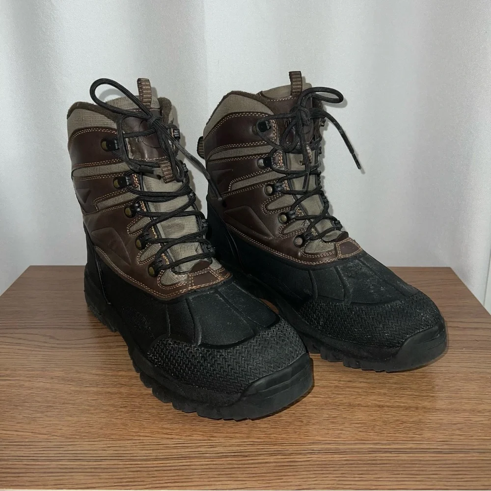 Weatherproof Men's Clint Black & Brown Winter/Waterproof Outdoor Boots Size 12